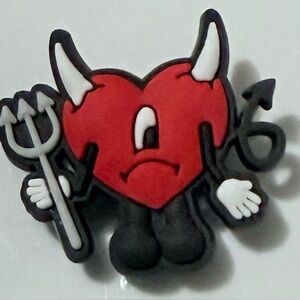 (10 for $10) SALE Devil Heart Croc Charm Jibbit Shoe Charm Disney Croc Charms